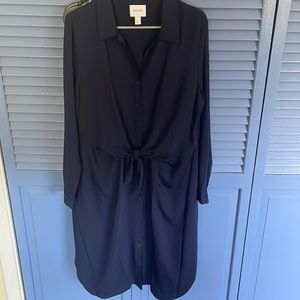 Nice work/casual dress slides right in. 43/44” long very lightweight.